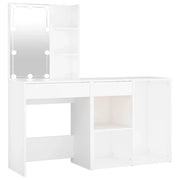 Toletta moderna a LED con mobiletto in legno ingegnerizzato bianco 02_0006234