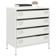 Credenza Bianca 68x39x73,5 cm in Acciaio Laminato a Freddo 851291