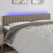Testiera a LED-Testata con LED Tortora 200x5x78/88 cm in Tessuto 575638