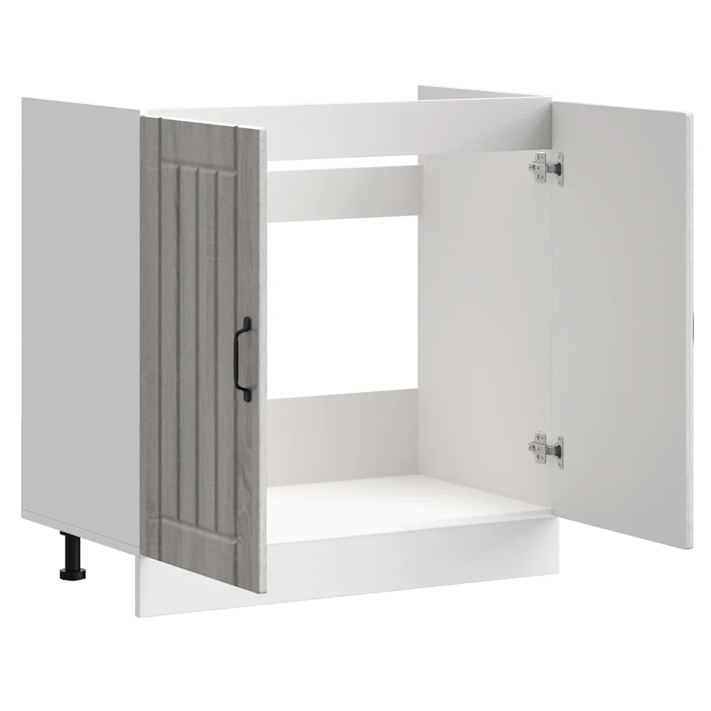 Mobile Base Lavello Lucca Grigio Sonoma in Legno Multistrato 853693