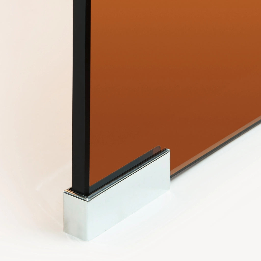 Tavolino da Caffè Väsas in Vetro 90 x 45 x 35 cm - Marrone [en.casa]