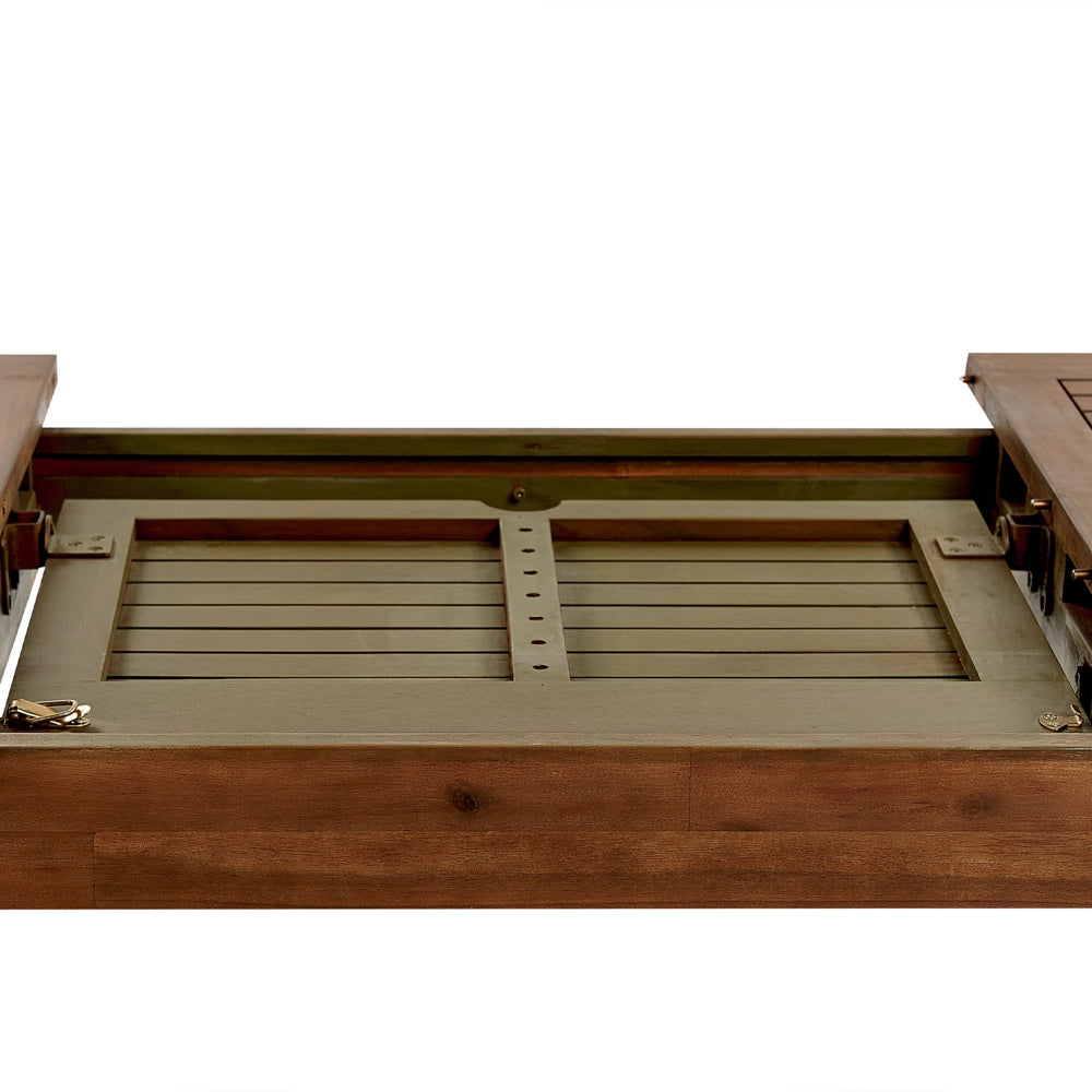 Tavolo da esterno allungabile in legno di acacia scuro 160/220 x 90 cm giardino terrazzo esterno