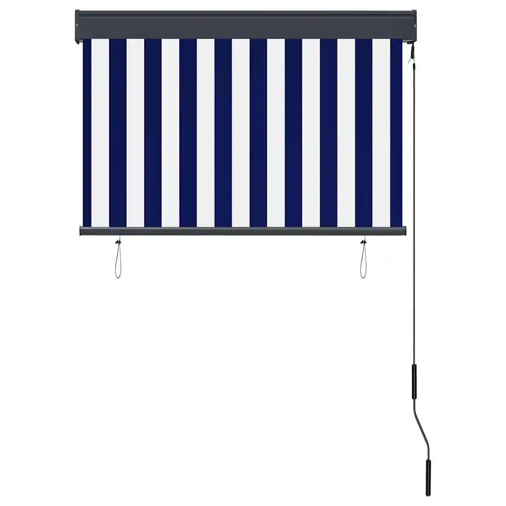 Tenda a Rullo per Esterni 100x250 cm Blu e Bianca cod mxl 42319