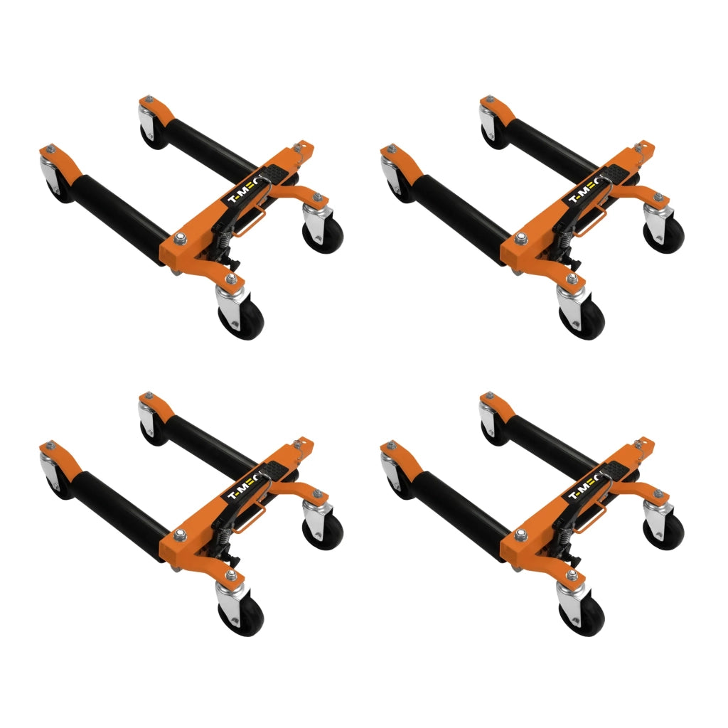 Pattini di Posizionamento Veicolo x 4 Sollevatore Idraulico Carrello Ruota 680kg Cad.