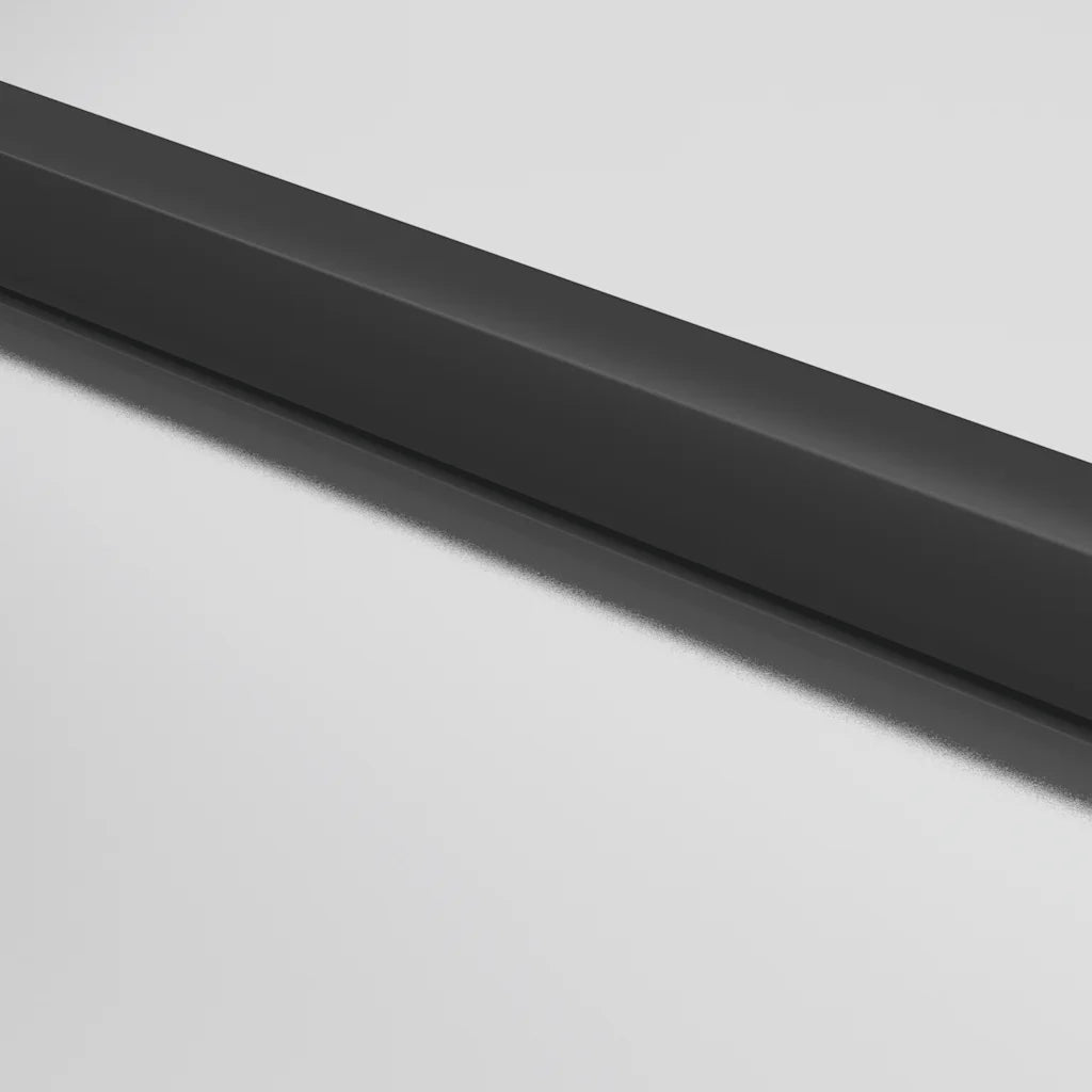 Porta Interni Sottile Nera 83x201,5cm Vetro Temperato Alluminio