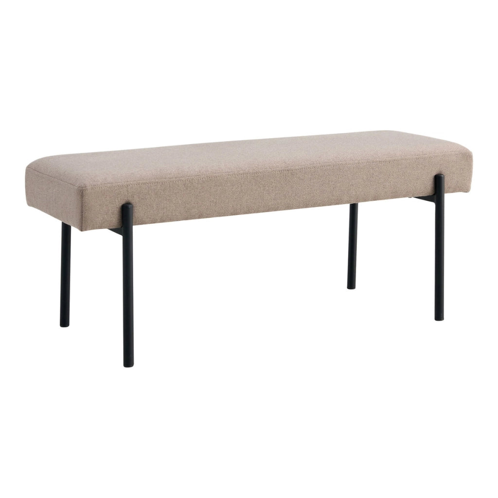 Panca Swindon, Beige, Tessuto, 36x100x42,5 cm