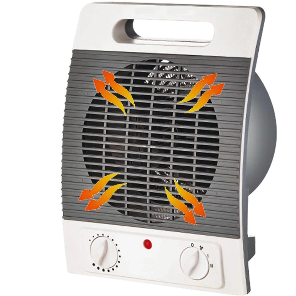 Trade Shop - Termoventilatore Portatile Potenza Regolabile Caldobagno Elettrico Basso Consumo -