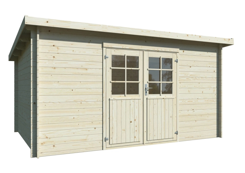 Casetta in legno non trattato Nora B 406X292
