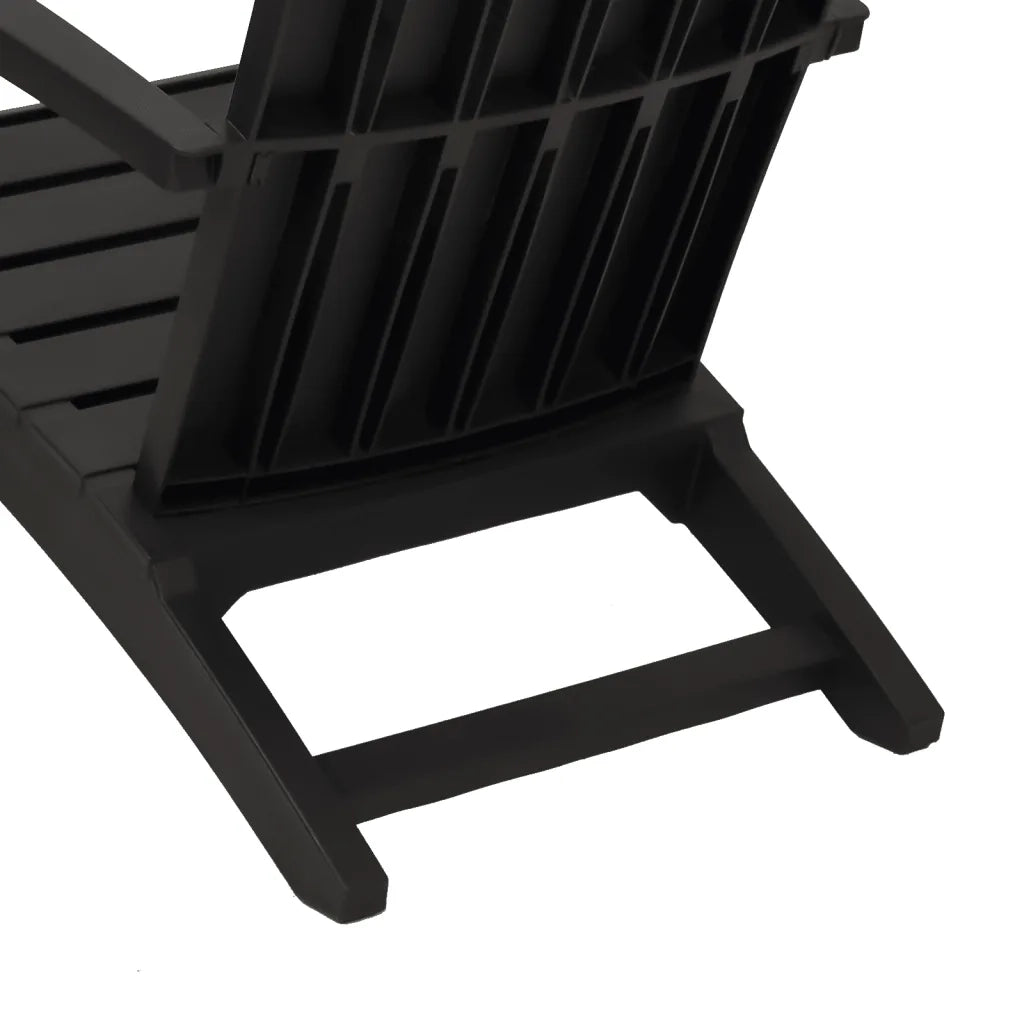 Sedia Adirondack da Giardino | Sedie da Esterno in Polipropilene Nero