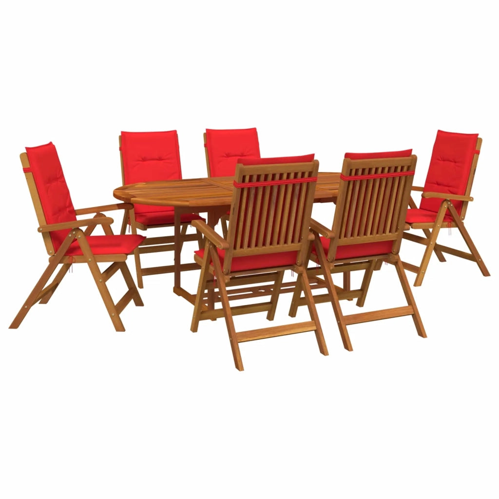 Set da pranzo da giardino 7 pezzi Naturale 3434492