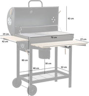 Barbecue a legna con cassone e funzione fumogeno - 42 cm