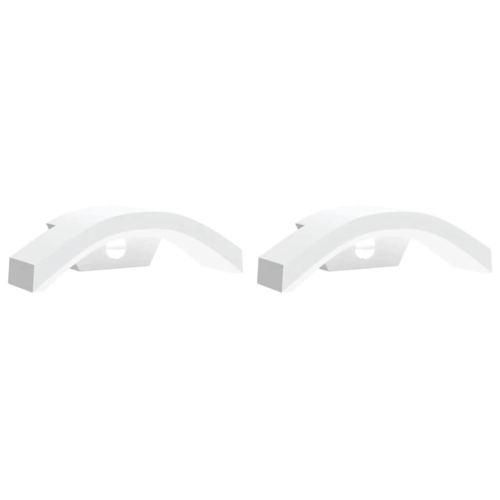 Set di 2 applique LED da esterno con sensore di movimento 27,5 x 7 x 10 cm alluminio bianco 02_0056595