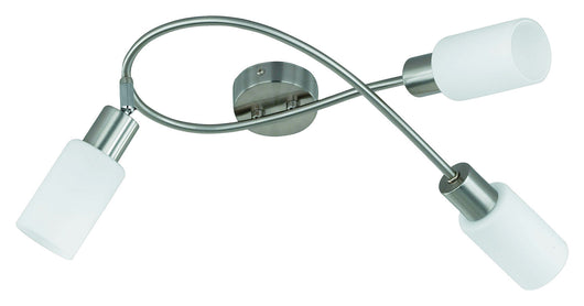 Plafoniera da Interno Attacco E14 in Metallo Nichel Opaco