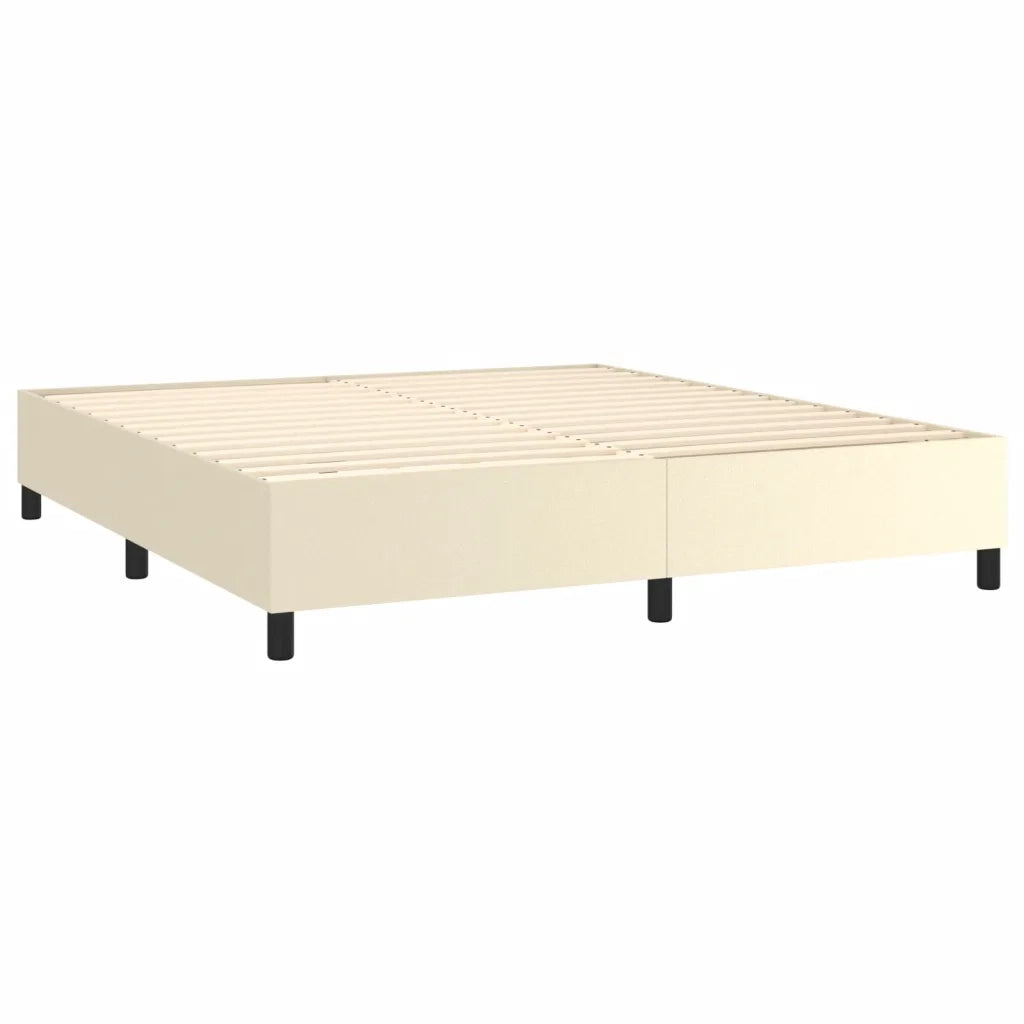 Giroletto a Molle con Materasso Crema 160x200 cm in Similpelle 3142853