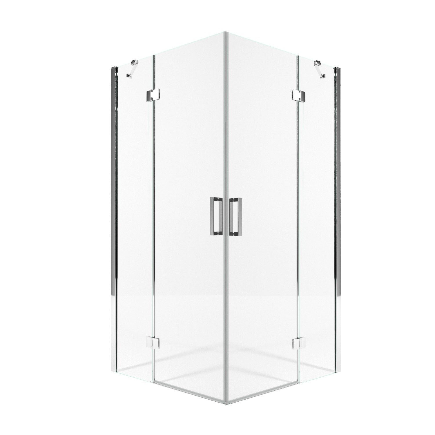 Box Doccia Angolare 80x110 cm 2 Ante Battenti in Cristallo Trasparente 8mm H195 Bonussi Ilenia