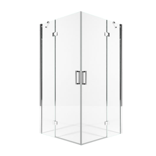 Box Doccia Angolare 140x140 cm 2 Ante Battenti in Cristallo Trasparente 8mm H195 Bonussi Ilenia