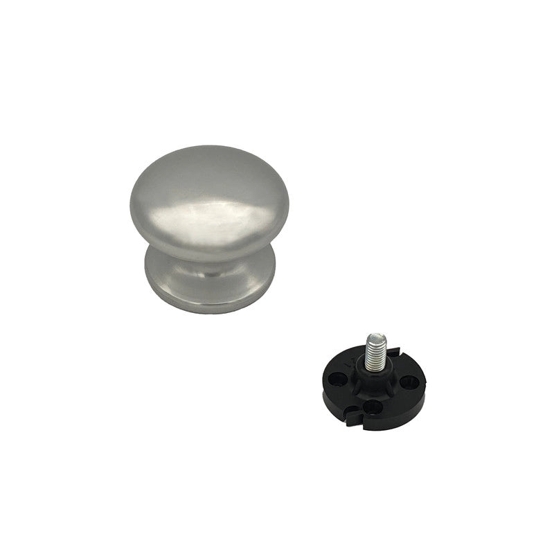 Pomolo fisso per porta SAGUATTI 173/70AB in alluminio argento lucido