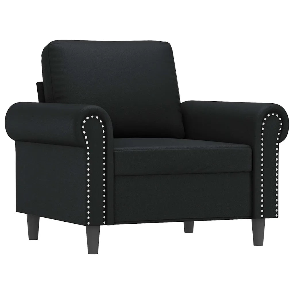 Divano Sedia-Poltrona Nera 60 cm in Similpelle 484918