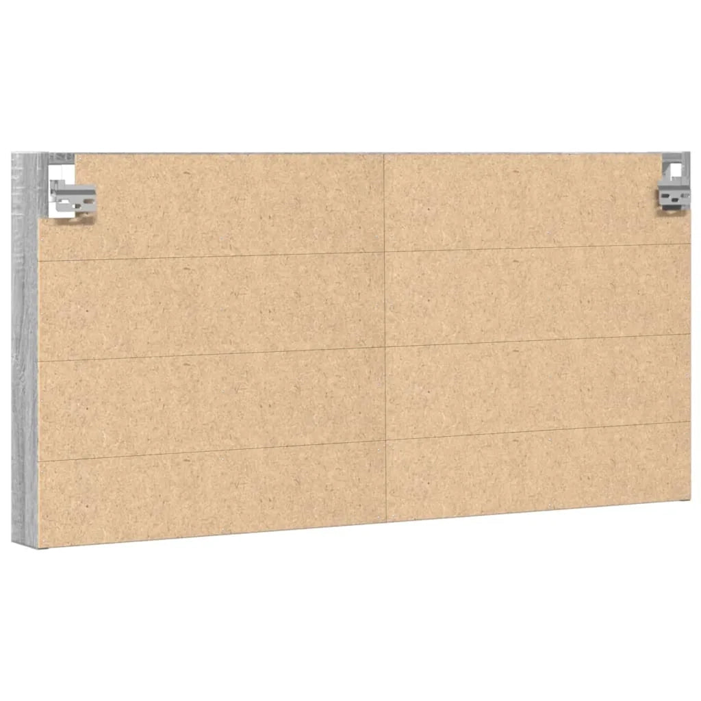 Armadietto Vetrina Grigio Sonoma 100x8,5x50cm Legno Multistrato 847952