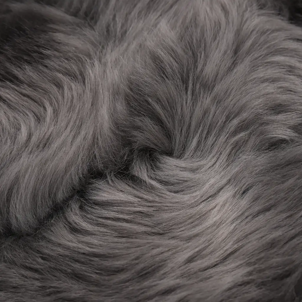 Cuscini Sedie 2 pz | Cuscini per sedie Grigio Chiaro 40x40cm Vera Pelle di Montone
