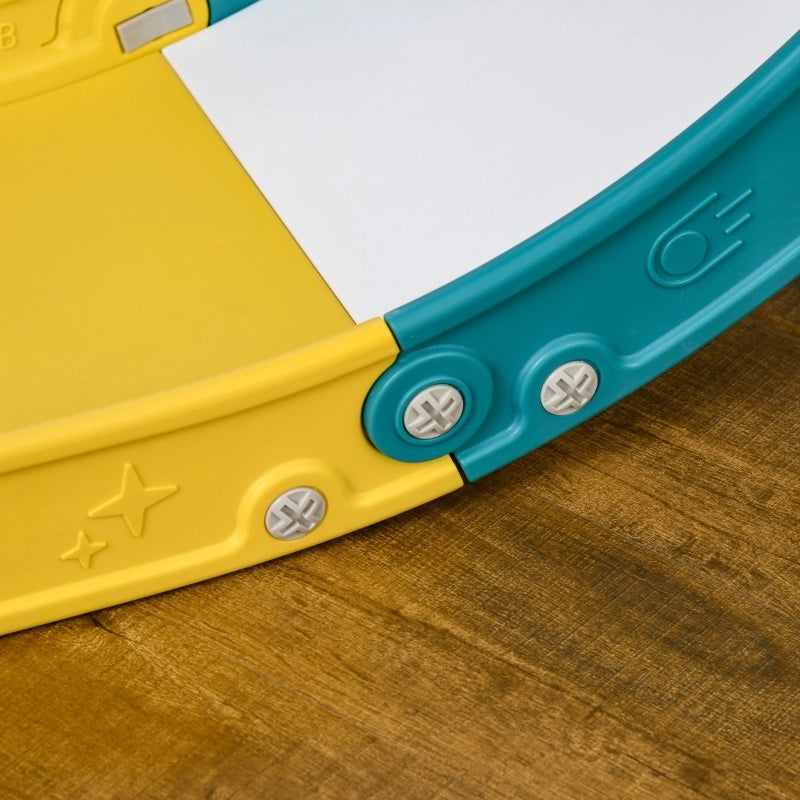 Scivolo per bambini 4 in 1 con canestro, telescopio e struttura da arrampicata, giallo, 70 x 177 x 92 cm