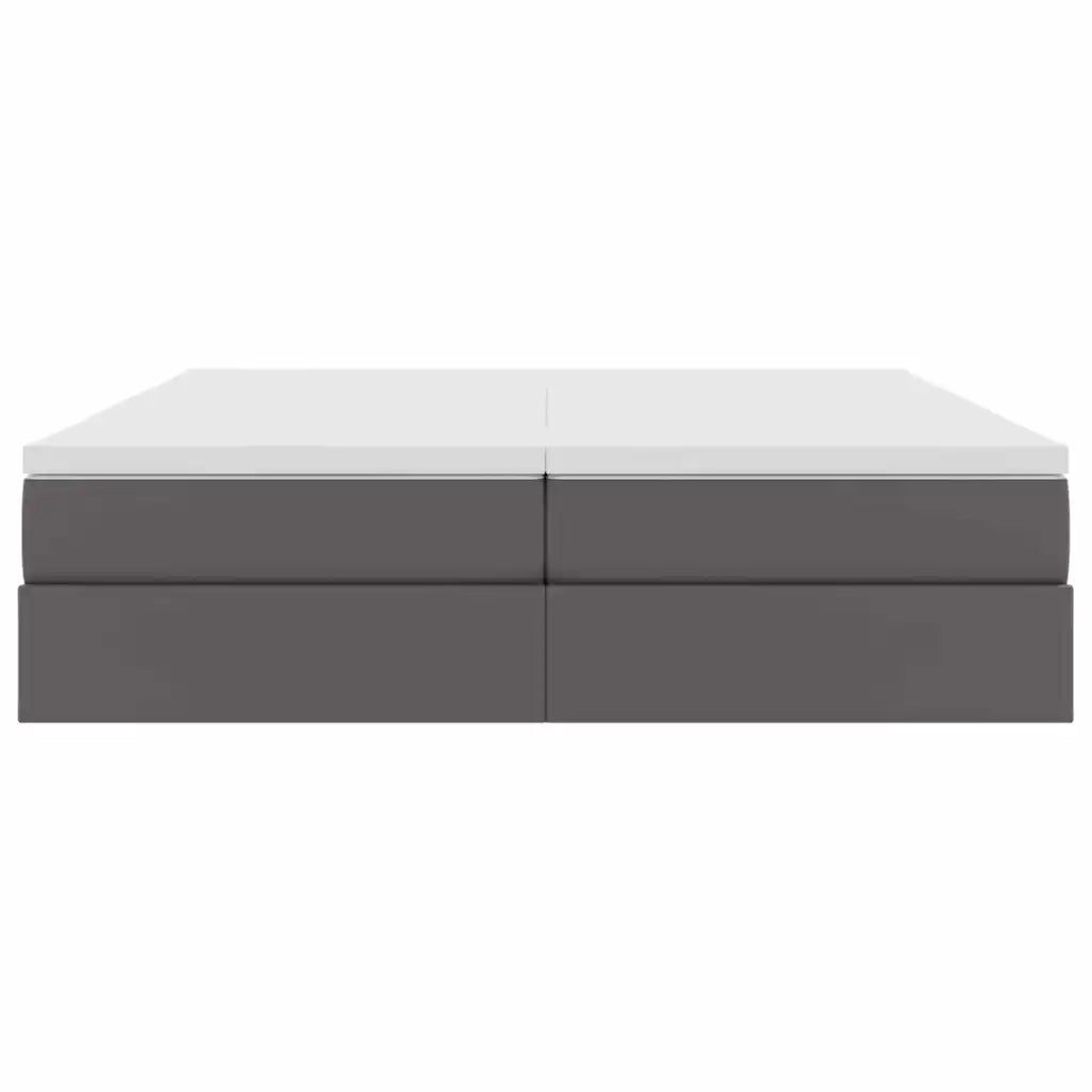 Letto con contenitore e materasso Grigio 200 x 200 cm