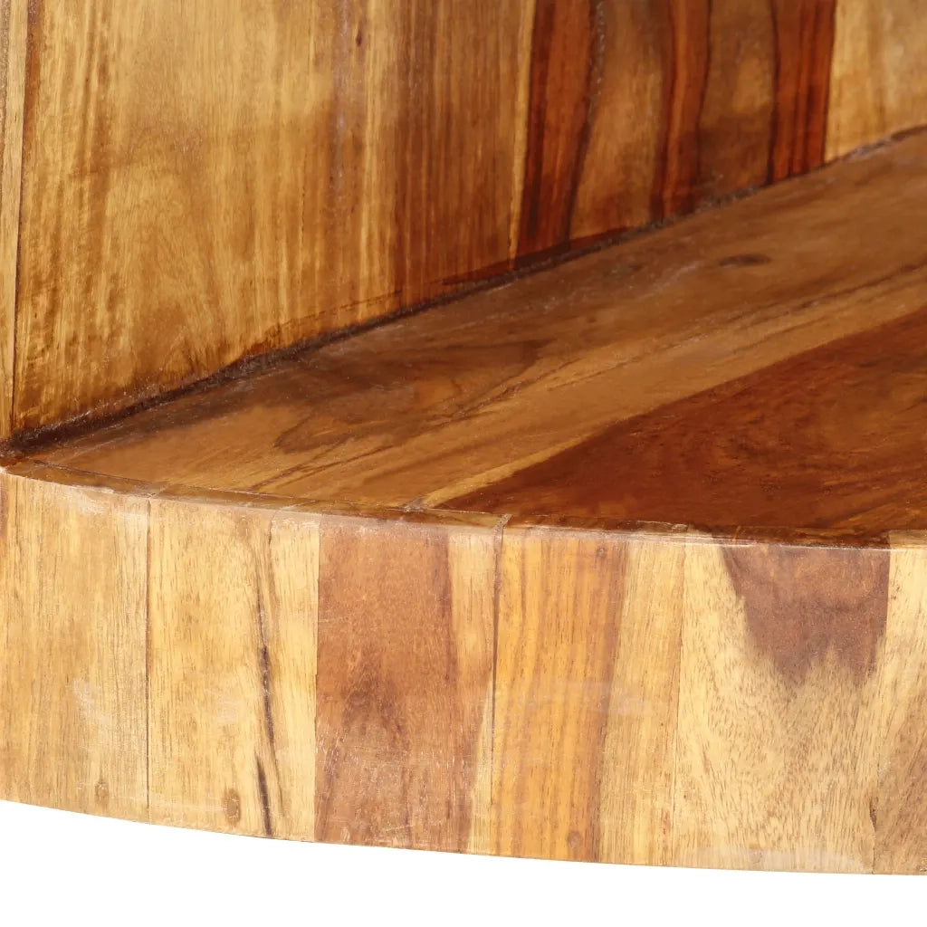 Tavolino da Salotto Rotondo 65x30 cm Legno Massello di Acacia 287350