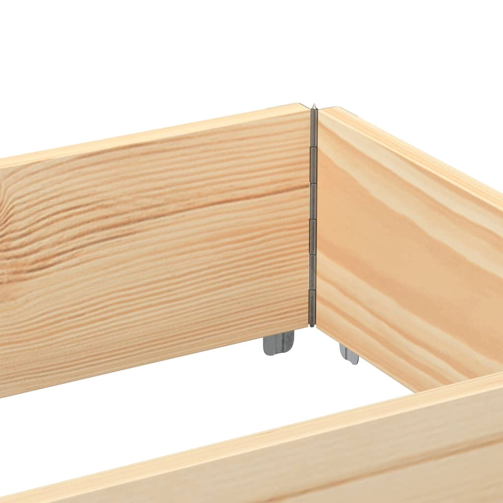 Vassoio per fioriera aiuola rialzata piante fiori terrazza giardino 150 x 50 cm legno massello di pino marrone 02_0037430