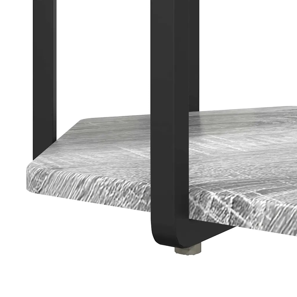 Set tavolini con lo scaffale 2 pcs Grigio 869717