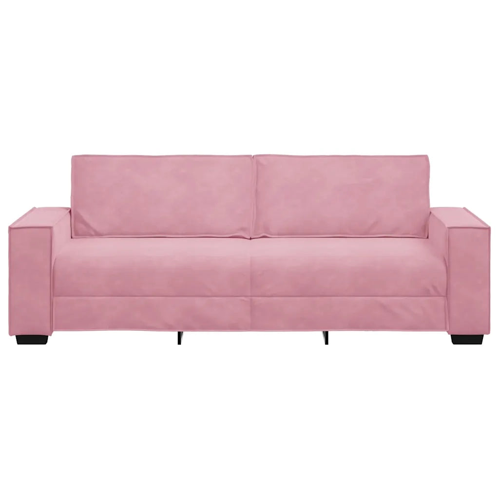 Divano a 3 Posti rosa 180 cm in Velluto