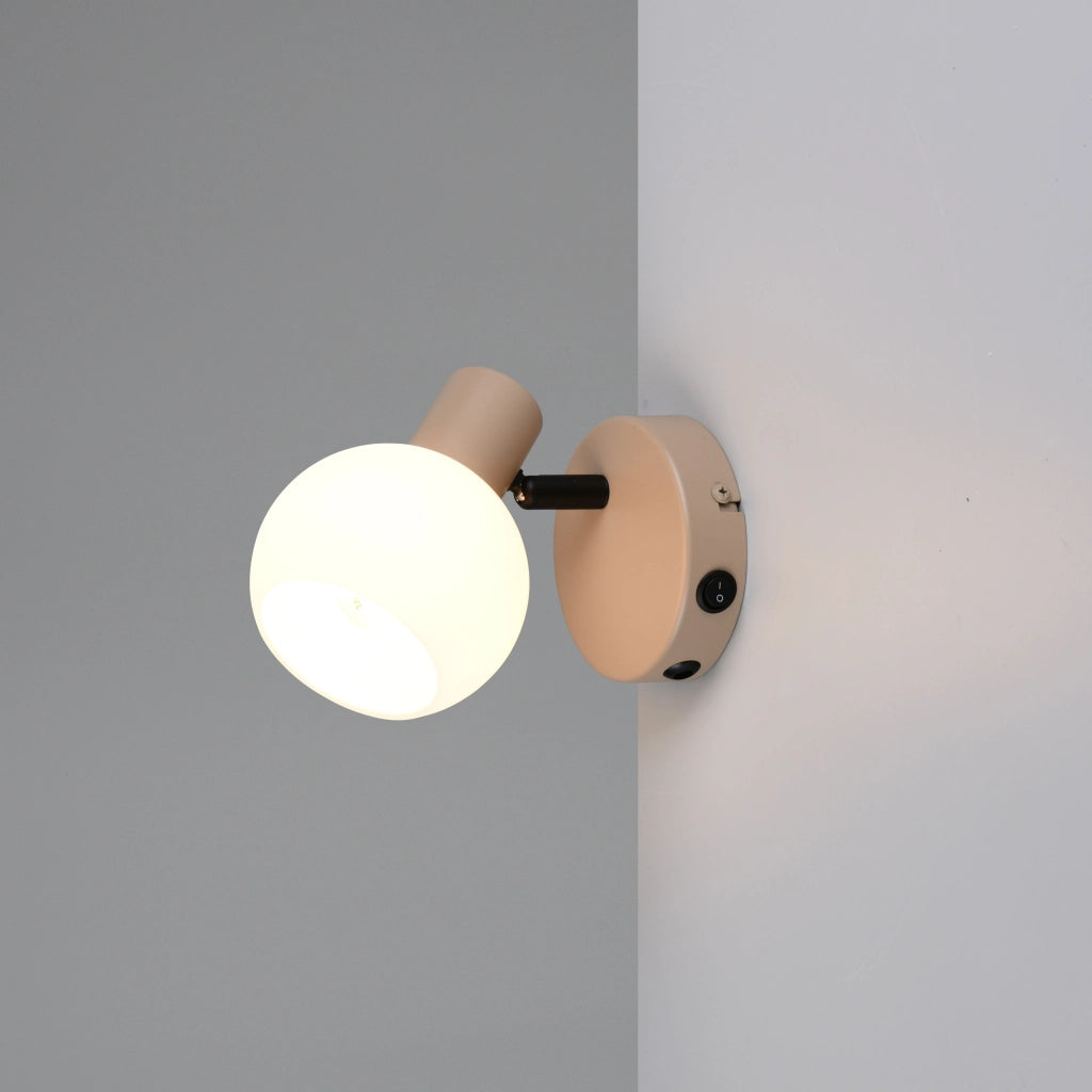 SPOT E14 BOBA H14CM BEIGE/VETRO BIANCO