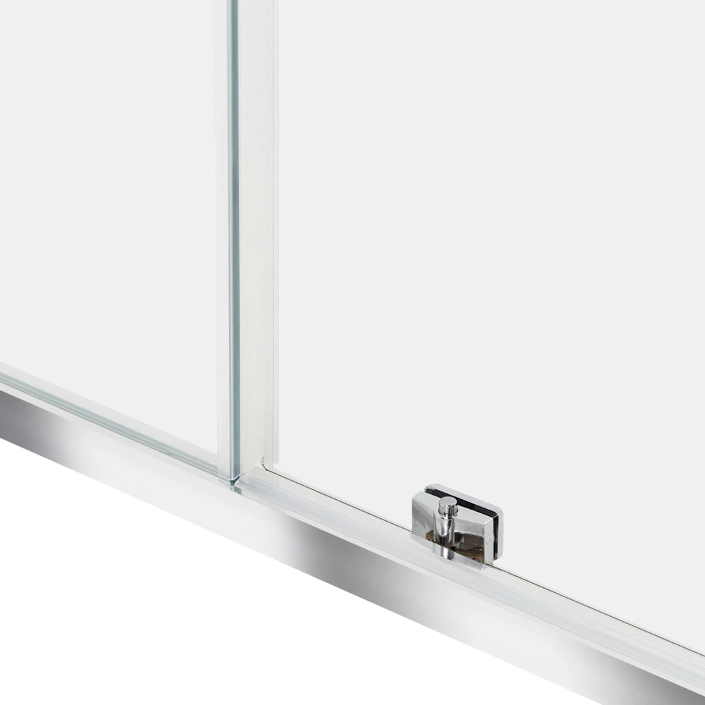 Box Doccia Vetro Temperato Argento Cornice Alluminio Anta Singola 80x100x185cm