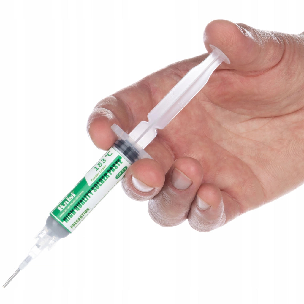Set di Saldatura Flux 338 + Stagno Liquido 183°C + 2x Pistone, 2x Ago – Alta Qualità, Precisione, Versatilità