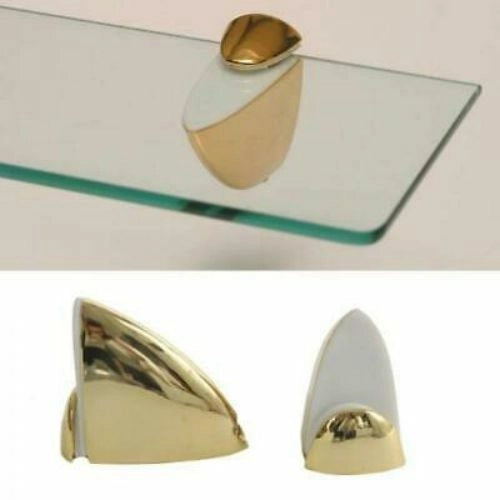 REGGIMENSOLA 'DUNA' mm 41x26x44 h - sp. 5÷18 mm - Oro lucido - 2 pezzi