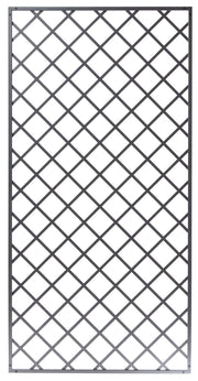 Set 2 Pezzi Traliccio Fisso con Cornice per Giardino Verdemax 180x90 cm in Alluminio Antracite