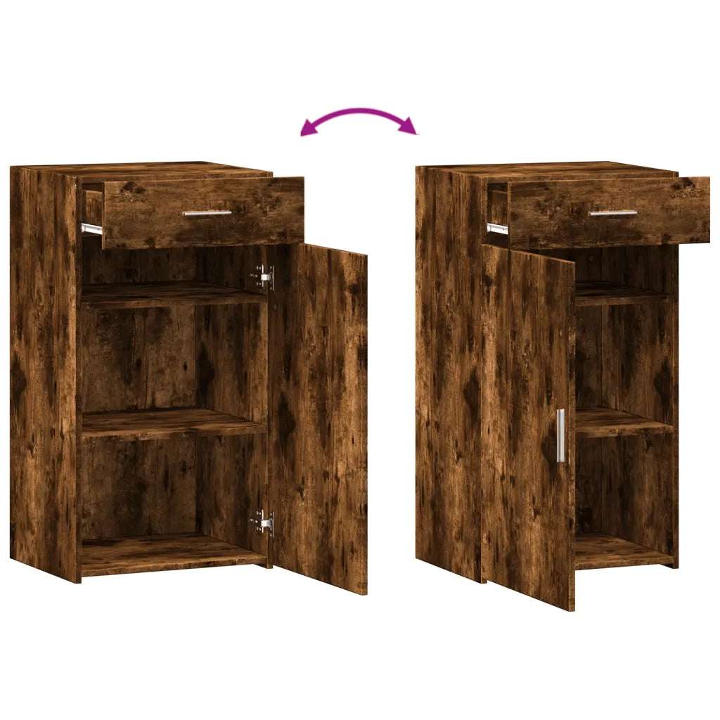 vidaXL Credenza Rovere Fumo 50x42,5x93 cm in Legno Multistrato