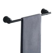 Supporto per asciugamano in acciaio inossidabile nero, 40cm, con viti nascoste