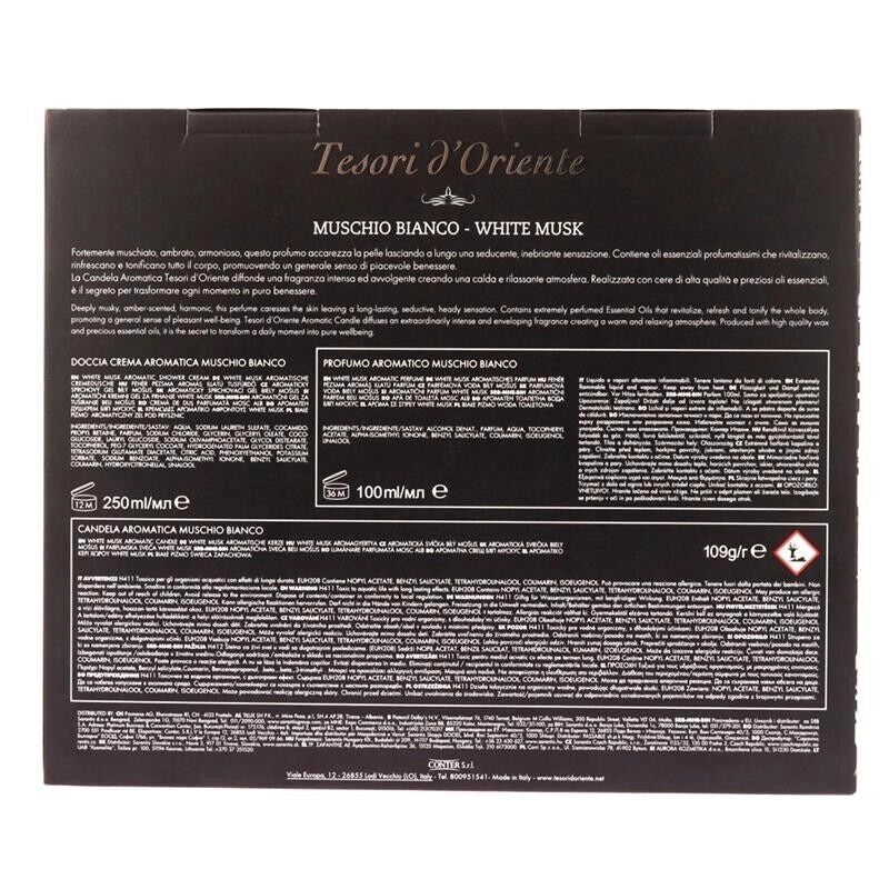 BOX TESORI D'ORIENTE SET REGALO FRAGRANZA MUSCHIO BIANCO