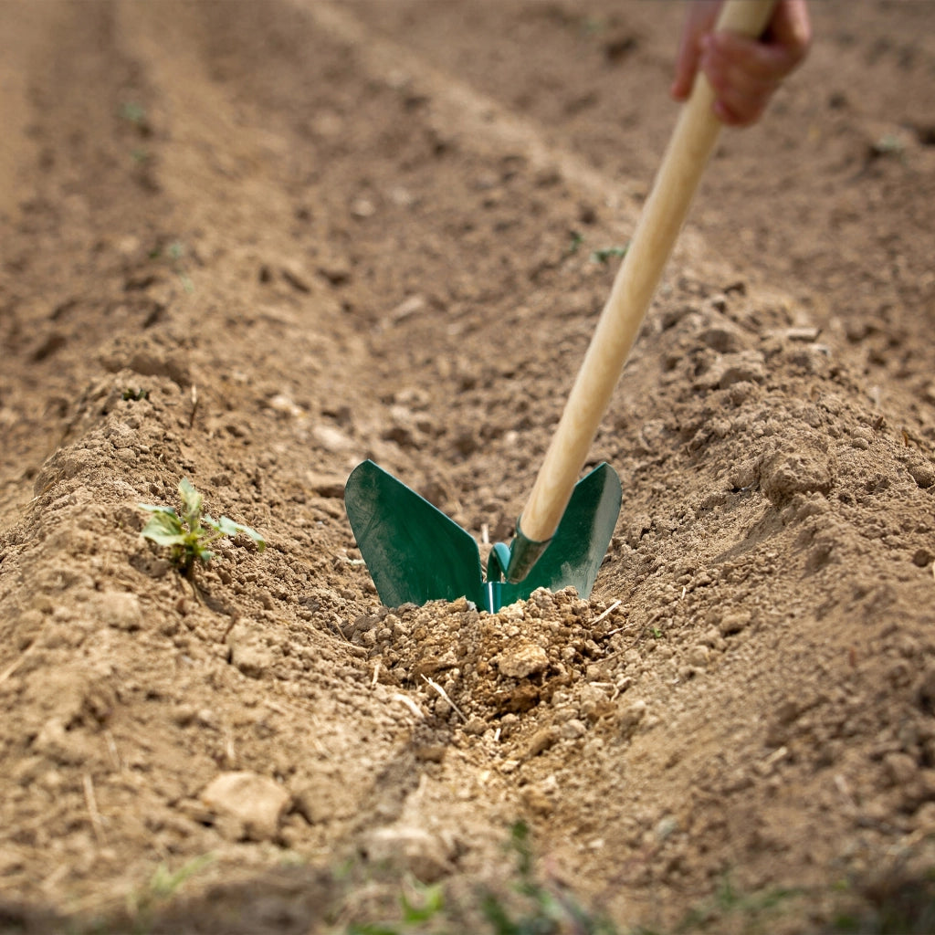 KADAX Ripper per patate manuale, grande aratro da giardino con vomere zigrinato da 149 cm