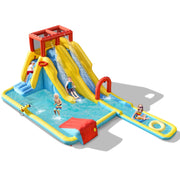 Castello gonfiabile per bambini con 2 scivoli cannone ad acqua parete di arrampicata, Parco giochi acquatico-Strutture gonfiabili da salto