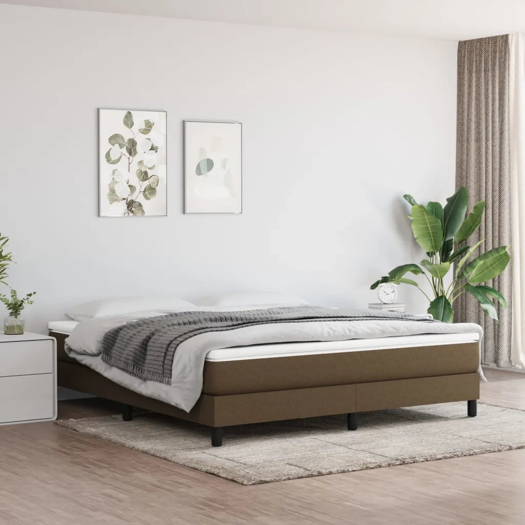 Materasso a Molle Insacchettate Rigidità Media Marrone Scuro 160x200x20 cm 347817