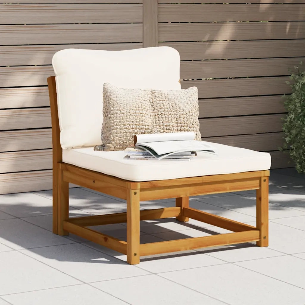 Divano da Giardino con Cuscini in Legno Massello Acacia 366489