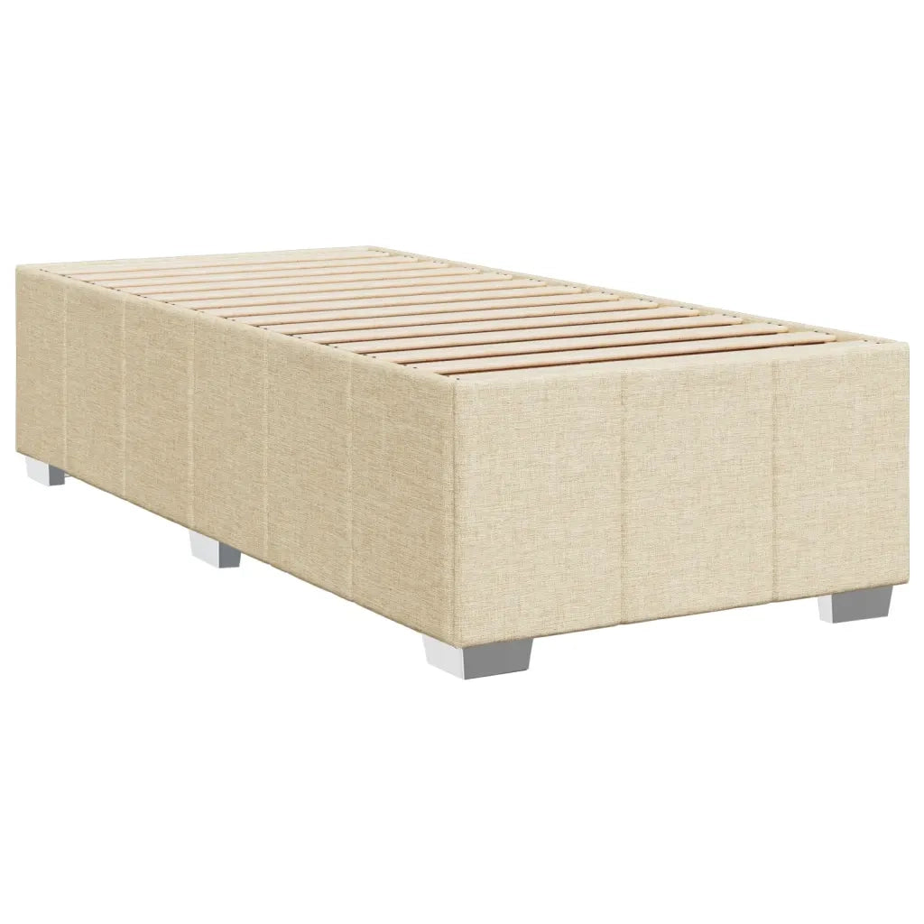 Giroletto a Molle con Materasso Crema 90x190 cm in Tessuto