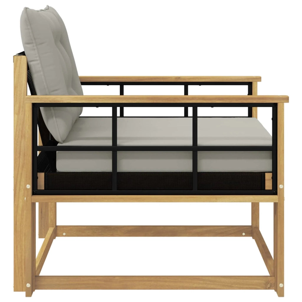 Set di divani da esterno-Sofa da giardino Legno di Acacia Massello e Textilene 136038