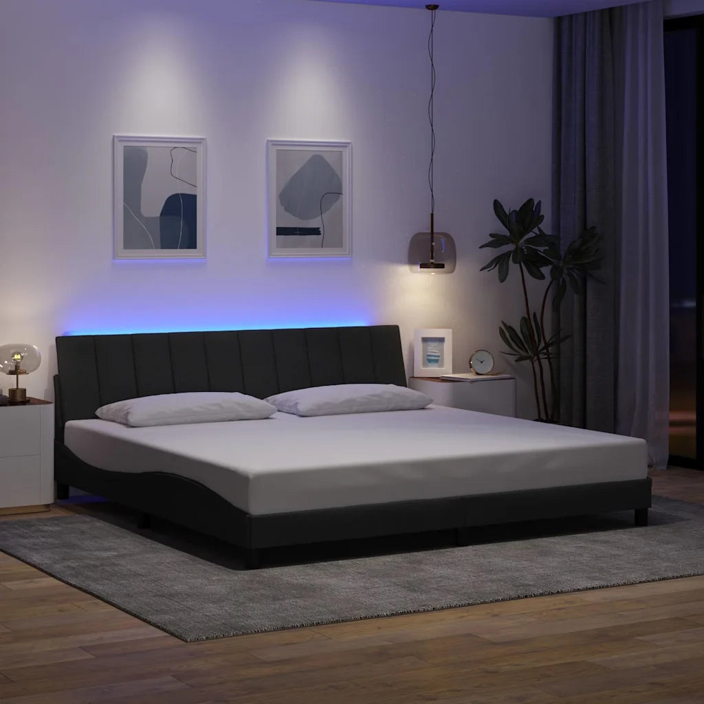 Giroletto senza Materasso Hanko Grigio Scuro 200x200 cm Tessuto 3310483