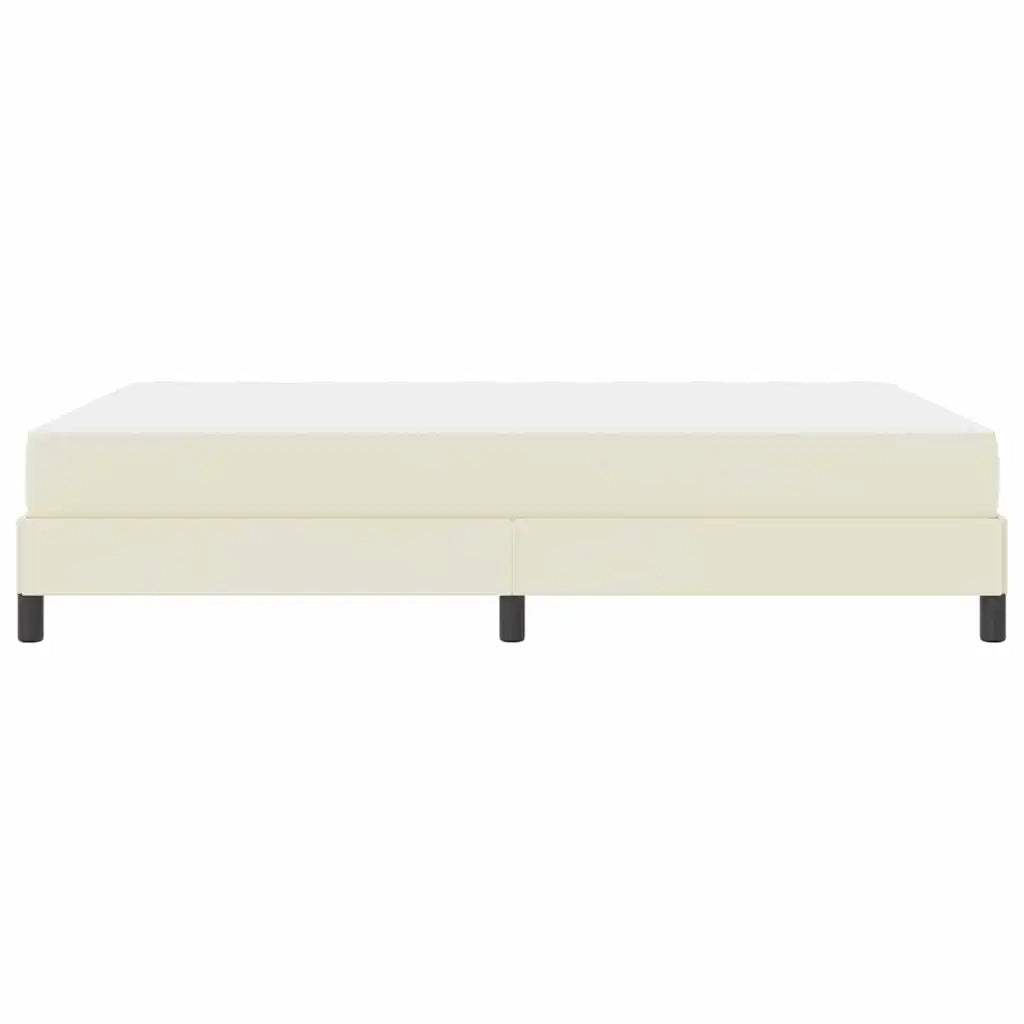 Struttura del letto con materasso Crema 140 x 190 cm Tessuto 3398630