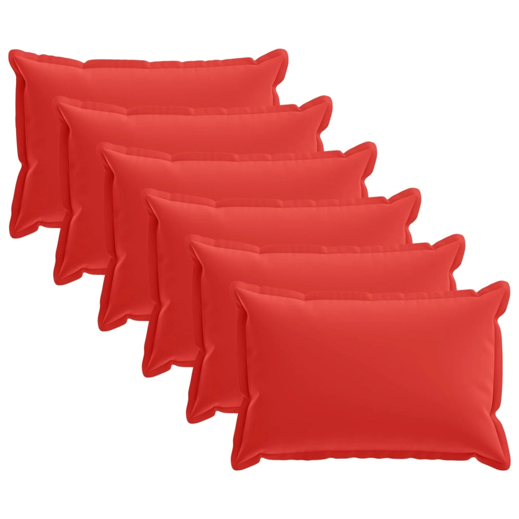 Federa 6 pcs HOUTEN Rosso 30 x 50 cm Poliestere 916228