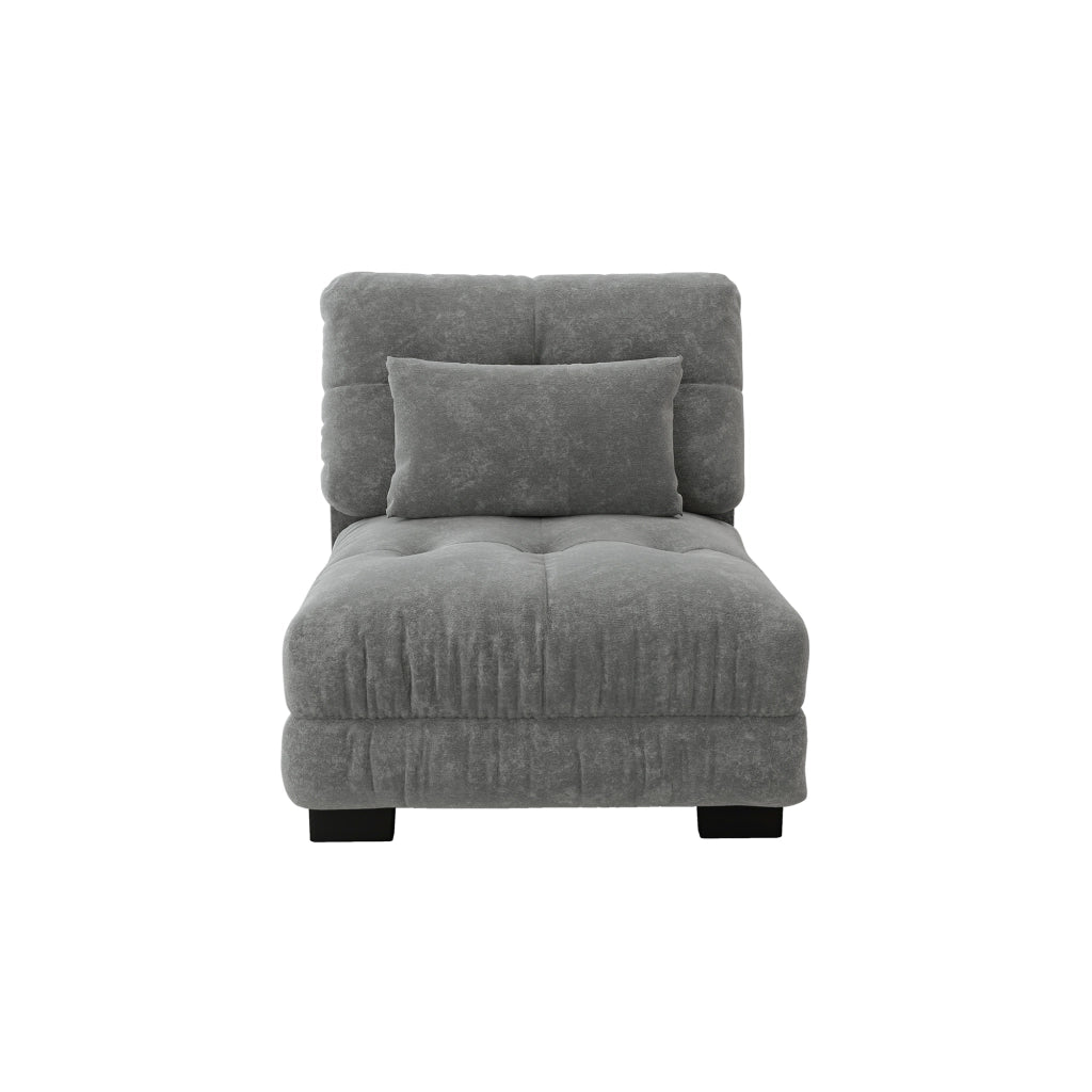 Divano Paris senza braccioli - Zephmum - Con 1 cuscino - Grigio