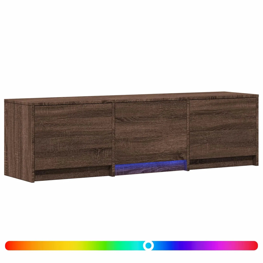 Mobile TV con LED con LED Quercia marrone 140 x 34 x 40 cm 3418707