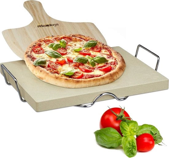Set per Pizza con Supporto e Spatola per Pizza - Ideale per il Forno e il Barbecue